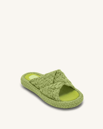 Lilah 編織厚底涼鞋 - 檸檬綠