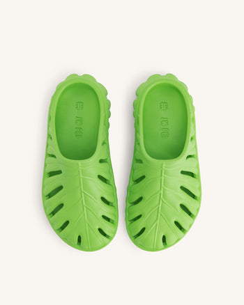 Tara 葉子厚底拖鞋 - 檸檬綠色